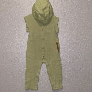 12 Months Olive Green Romper